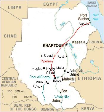 map of sudan